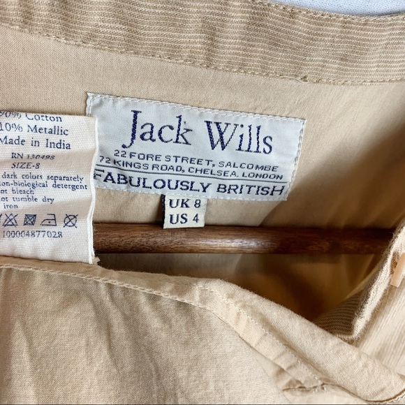 JACK WILLS Gold Metallic Kemsley Shirt Dress - Picture 5 of 8